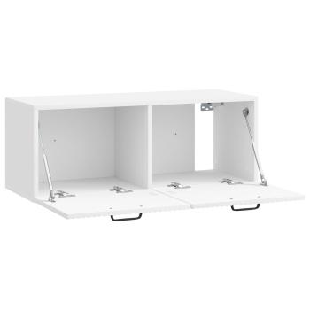 Wandmontierter TV-Schrank Hochglanz Weiß 78,5 x 31 x 30 cm