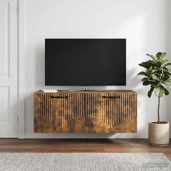 ARDEBO.de - Wandmontierter TV-Schrank Geräucherte Eiche 78,5 x 31 x 30 cm