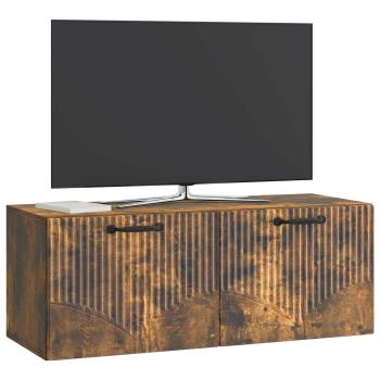 Wandmontierter TV-Schrank Geräucherte Eiche 78,5 x 31 x 30 cm