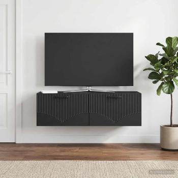 Wandmontierter TV-Schrank Schwarz 98 x 31 x 30 cm Holzwerkstoff