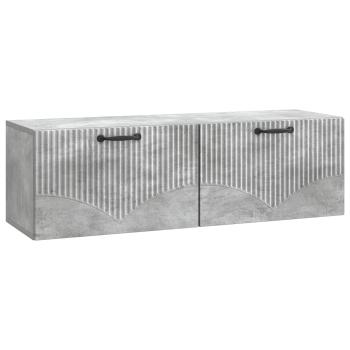 Wandmontierter TV-Schrank Betongrau 98 x 31 x 30 cm