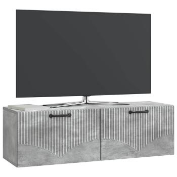 Wandmontierter TV-Schrank Betongrau 98 x 31 x 30 cm