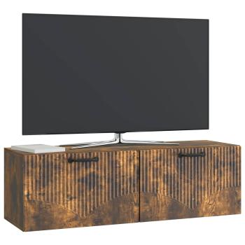 Wandmontierter TV-Schrank Geräucherte Eiche 98 x 31 x 30 cm