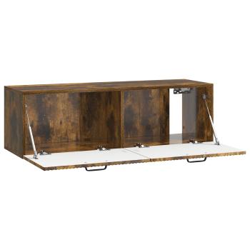 Wandmontierter TV-Schrank Geräucherte Eiche 98 x 31 x 30 cm