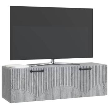Wandmontierter TV-Schrank Graues Sonoma 98 x 31 x 30 cm