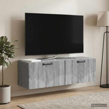 Wandmontierter TV-Schrank Graues Sonoma 98 x 31 x 30 cm