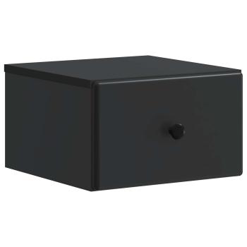 Wandmontierter Nachttisch Schwarz 34,5 x 33 x 20 cm