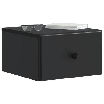 Wandmontierter Nachttisch Schwarz 34,5 x 33 x 20 cm