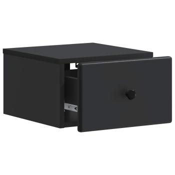Wandmontierter Nachttisch Schwarz 34,5 x 33 x 20 cm