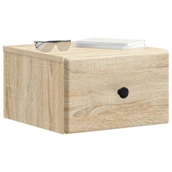 Wandmontierter Nachttisch Sonoma-Eiche 34,5 x 33 x 20 cm