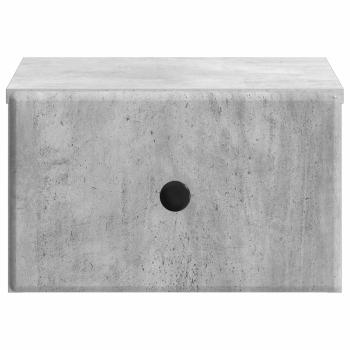 Wandmontierter Nachttisch Betongrau 34,5 x 33 x 20 cm