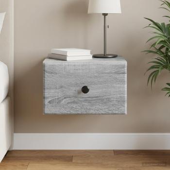 ARDEBO.de - Wandmontierter Nachttisch Graues Sonoma 34,5 x 33 x 20 cm