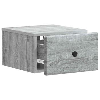 Wandmontierter Nachttisch Graues Sonoma 34,5 x 33 x 20 cm