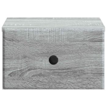 Wandmontierter Nachttisch Graues Sonoma 34,5 x 33 x 20 cm