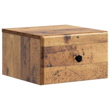 Wandmontierter Nachttisch 2 stk. Altholz 34,5 x 33 x 20 cm