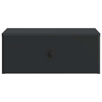 Wandmontierter Nachttisch Schwarz 49 x 34,5 x 20 cm