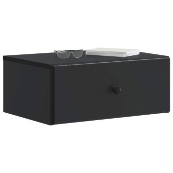 Wandmontierter Nachttisch 2 stk. Schwarz 49 x 34,5 x 20 cm