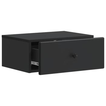 Wandmontierter Nachttisch 2 stk. Schwarz 49 x 34,5 x 20 cm