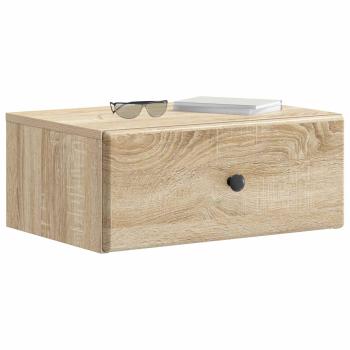 Wandmontierter Nachttisch 2 stk. Sonoma-Eiche 49 x 34,5 x 20 cm