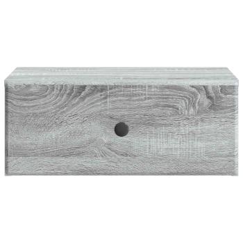 Wandmontierter Nachttisch Graues Sonoma 49 x 34,5 x 20 cm