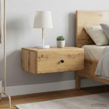 Wandmontierter Nachttisch 2 stk. Artisan-Eiche