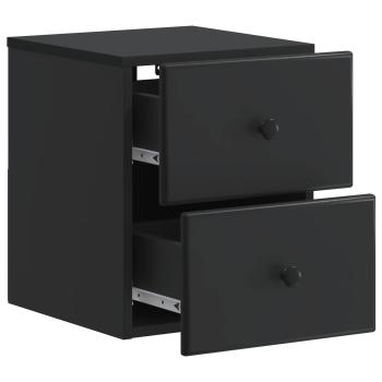 Wandmontierter Nachttisch Schwarz 34,5 x 33 x 40 cm