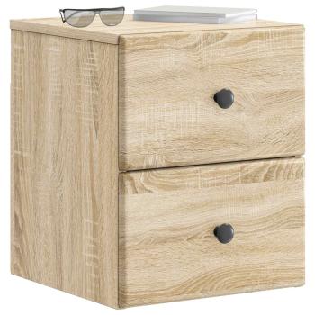Wandmontierter Nachttisch Sonoma-Eiche 34,5 x 33 x 40 cm