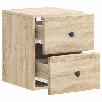 Wandmontierter Nachttisch Sonoma-Eiche 34,5 x 33 x 40 cm