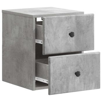 Wandmontierter Nachttisch Betongrau 34,5 x 33 x 40 cm