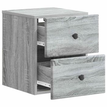 Wandmontierter Nachttisch Graues Sonoma 34,5 x 33 x 40 cm