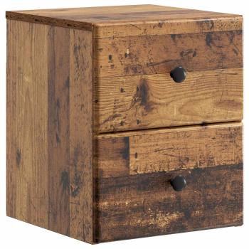 Wandmontierter Nachttisch Altholz 34,5 x 33 x 40 cm