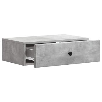 Wandmontierter Beistelltisch Betongrau 59 x 34,5 x 17 cm