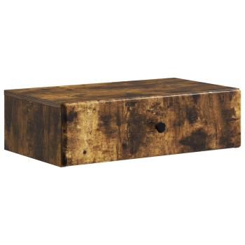 Wandmontierter Beistelltisch Geräucherte Eiche Holzwerkstoff