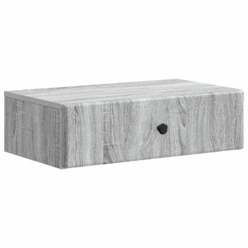 Wandmontierter Beistelltisch Graues Sonoma 59 x 34,5 x 17 cm