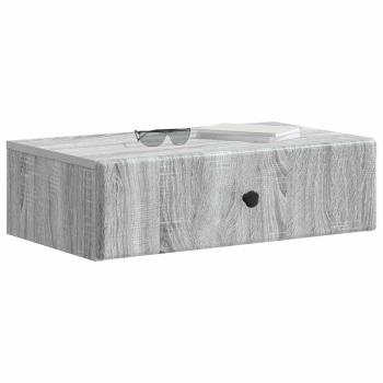 Wandmontierter Beistelltisch Graues Sonoma 59 x 34,5 x 17 cm