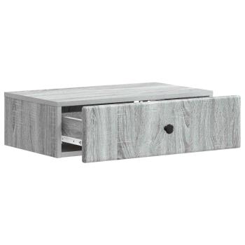 Wandmontierter Beistelltisch Graues Sonoma 59 x 34,5 x 17 cm