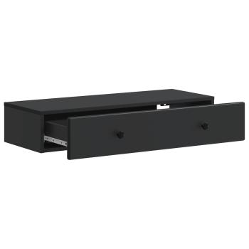 Wandmontierter Beistelltisch Schwarz 87,5 x 34,5 x 17 cm