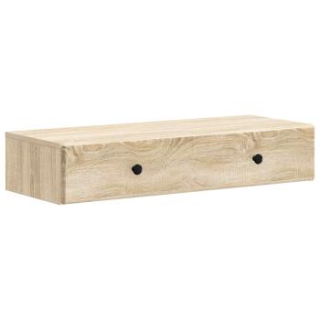 Wandmontierter Beistelltisch Sonoma-Eiche 87,5 x 34,5 x 17 cm