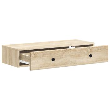 Wandmontierter Beistelltisch Sonoma-Eiche 87,5 x 34,5 x 17 cm