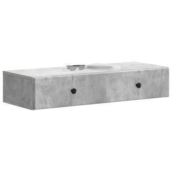 Wandmontierter Beistelltisch Betongrau 87,5 x 34,5 x 17 cm