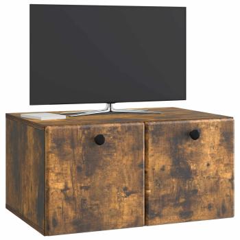 Wandmontierter TV-Schrank 59,5 x 41 x 30 cm Geräucherte Eiche
