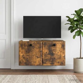 Wandmontierter TV-Schrank 59,5 x 41 x 30 cm Geräucherte Eiche