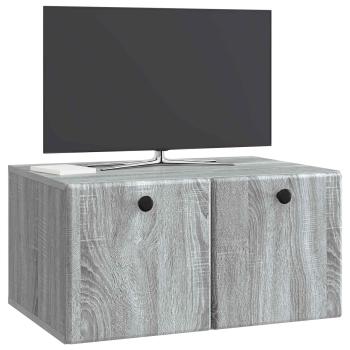 Wandmontierter TV-Schrank 59,5 x 41 x 30 cm Grau Sonoma