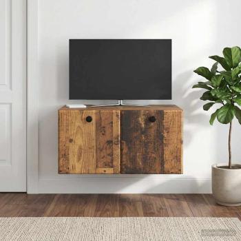 ARDEBO.de - Wandmontierter TV-Schrank 59,5 x 41 x 30 cm Altholz