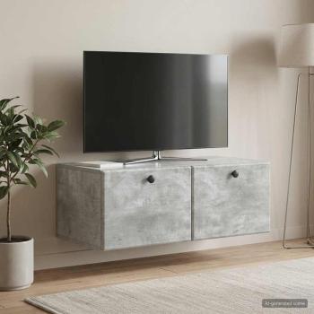 ARDEBO.de - Wandmontierter TV-Schrank 78,5 x 41 x 30 cm Betongrau