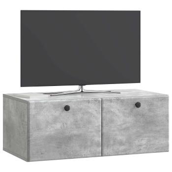Wandmontierter TV-Schrank 78,5 x 41 x 30 cm Betongrau