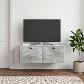 Wandmontierter TV-Schrank 78,5 x 41 x 30 cm Betongrau