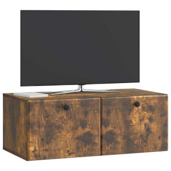 Wandmontierter TV-Schrank 78,5 x 41 x 30 cm Geräucherte Eiche