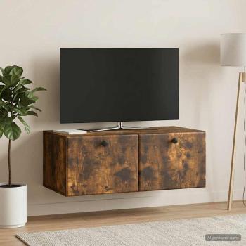 Wandmontierter TV-Schrank 78,5 x 41 x 30 cm Geräucherte Eiche