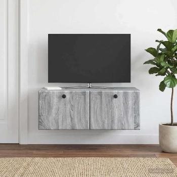 ARDEBO.de - Wandmontierter TV-Schrank 78,5 x 41 x 30 cm Grau Sonoma